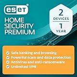ESET HOME Security Premium 2026 | 2 Devices | 1 Year | Antivirus, Firewall, VPN, Safe Banking, Safe Browsing, Webcam Protection, Secure Data, ESET Folder Guard | Activation key by email