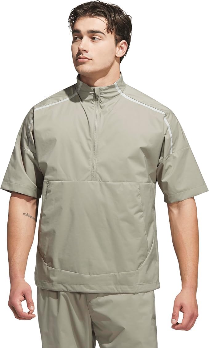 adidas Men's Provisional Short Sleeve Half-zip Jacket