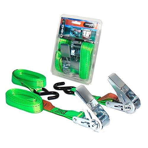 mb-m 904231 - Juego de 2 Correas de Amarre (4 m, 250 Dan), Color Verde