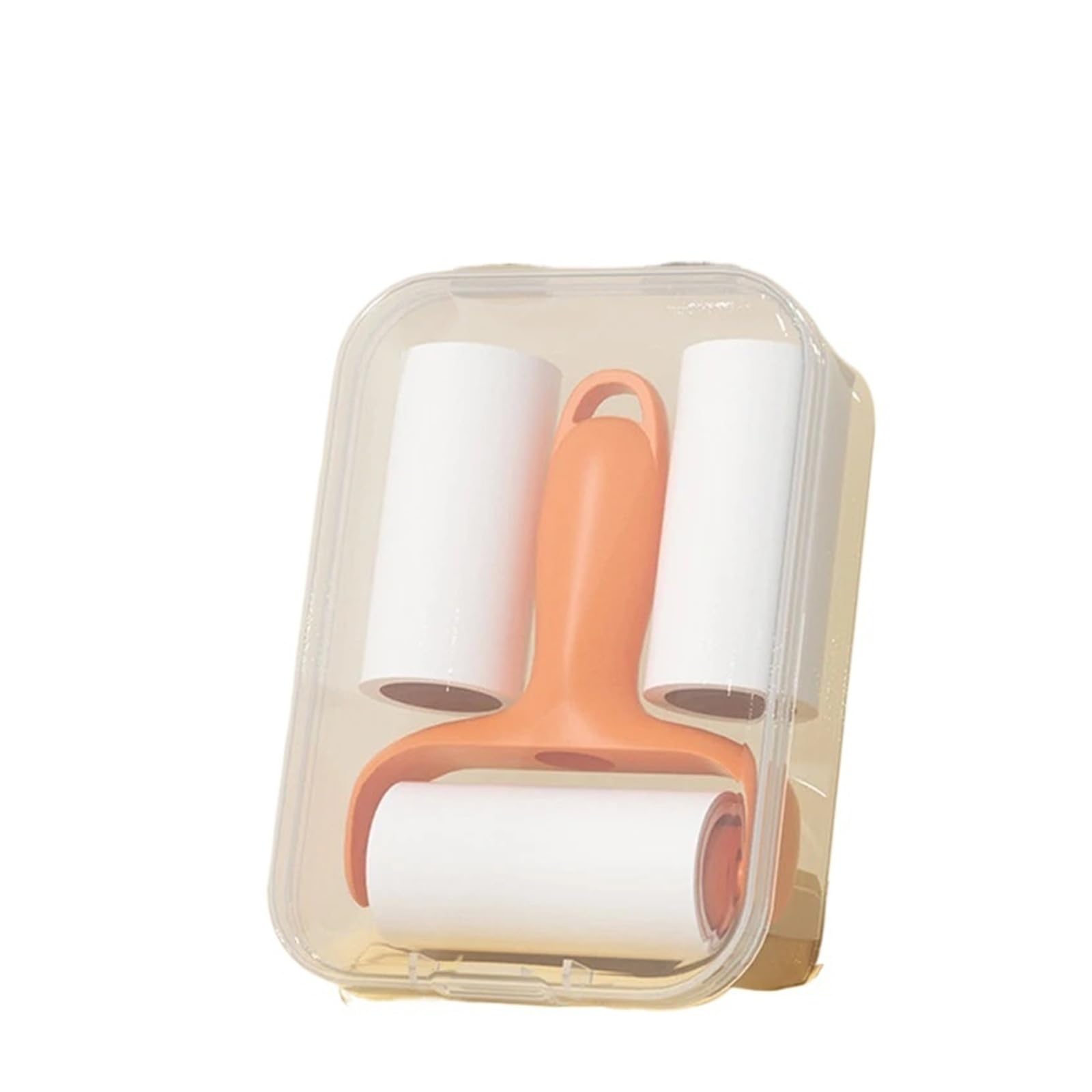 Lint roller Portable Pet Hair Remover Roller Reusable Lint Mini Travel(Orange)