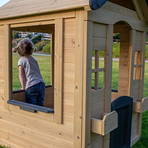 Be Mindful | Solid Wood Outdoor Playhouse in Natural Finish - Thumbnail 3