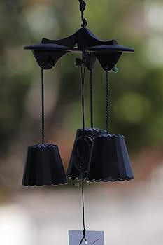 三重奏風鈴 人工竹風鈴スタンド付き 三重奏風鈴 人工竹風鈴