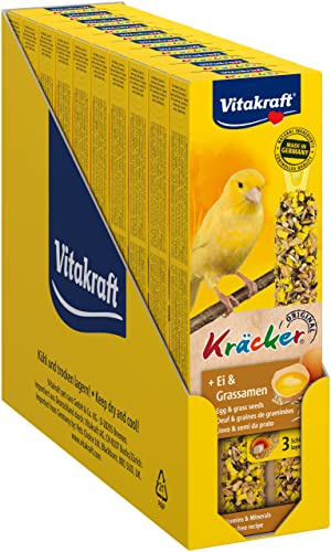 Vitakraft Vogelsnack Kanarien Kräcker Ei und Grassamen (10x2 Stück)