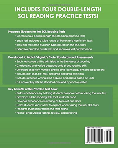 VIRGINIA TEST PREP Ultimate Practice Test Book SOL Reading Grade 3: Includes 4 Double-Length Reading Practice Tests - Image 2