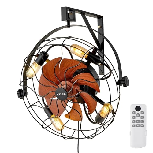 Vevor 21 Wall Mount Fan with Lights & Remote