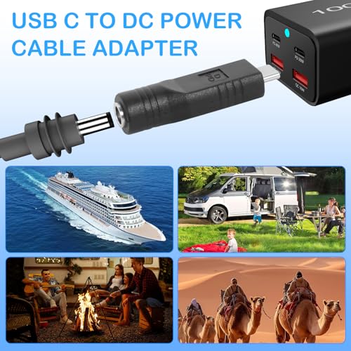 Cable adaptador USB C a DC para Starlink Mini, pack 2 miniatura 7