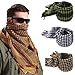 Kajoeiae Men Women Winter Military Windproof Scarf Muslim Hijab Shemagh Tactical Shawl Arabic Keffiyeh Cotton Fashion Women Scarves (Yellow, One Size)