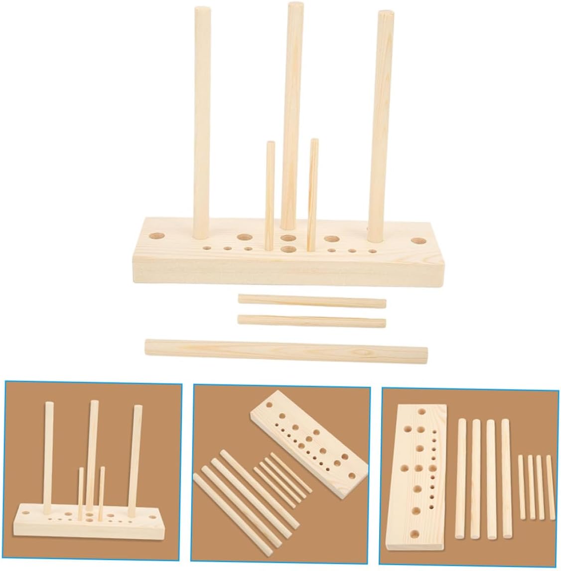 VILLCASE 1set Bow Making Tool Multi-use Wooden Wreath Maker for Crafting Bows Includes Instruction Manual for DIY Decorations and