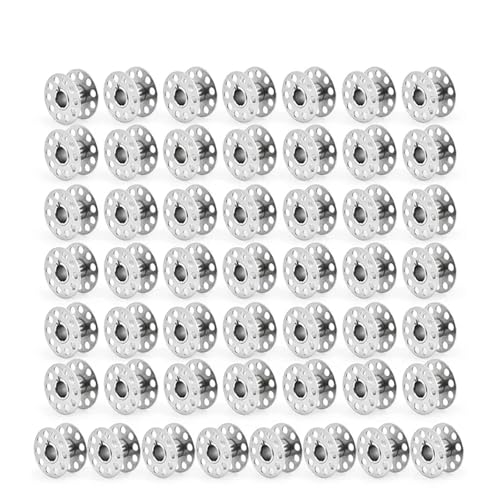 Lot de 200 bobines métalliques vides for machine à coudre domestique, en acier inoxydable, for enroulement fil soie, pièces couture Pour Machines À Coudre