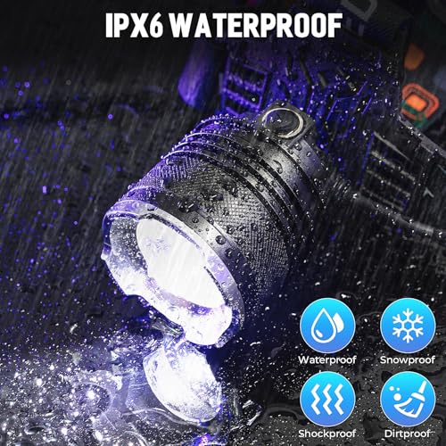 image for BERCOL LED Rechargeable Headlamp 2 Pack, 990000 Lumens Head Lamps (Inc