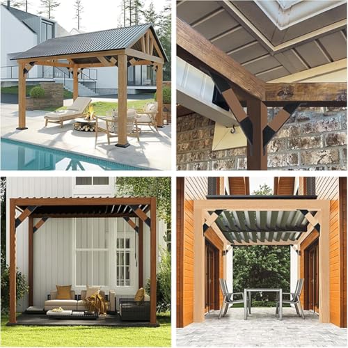 Supports de pergola anti-accumulation d'eau avec angle de 45° - 8
