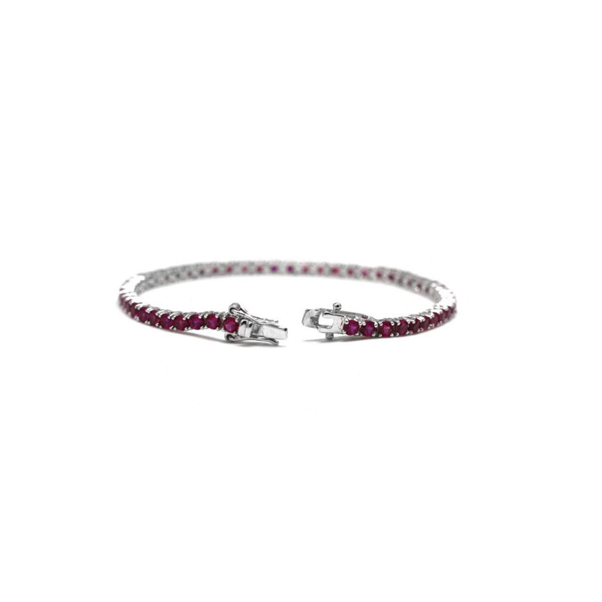 BRACCIALE TENNIS UOMO DONNA ARGENTO 925% CON ZIRCONI A TAGLIO BRILLANTE 19.00 CM