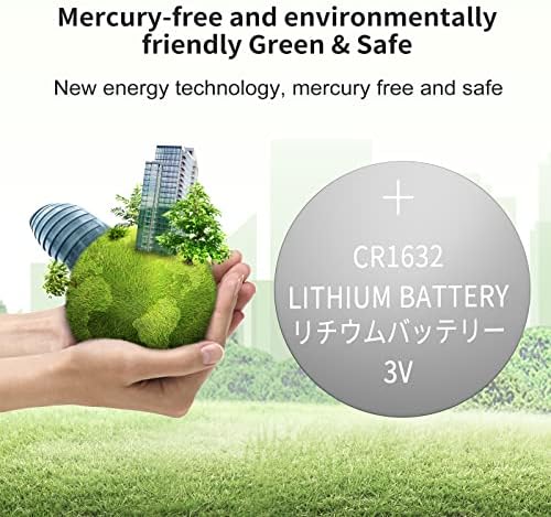 POWEROWL 15 Pcs CR1632 3V Lithium Battery, High Capacity CR 1632 DL1632 LM1632 Button Coin Cell Battery for Watch, household items, car remote key