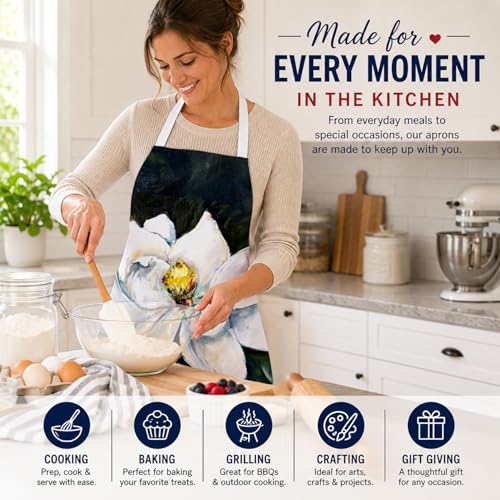 Tablier Sweet Magnolia pour cuisiner et recevoir vos invités avec style - 6
