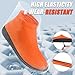 RINJOY Rain Shoe Covers Waterproof Shoe Covers Non-Slip Reusable Latex Shoes Covers For Rain Resistant Rain Boots for Men Women Outdoor Galoshes Overshoes Protection