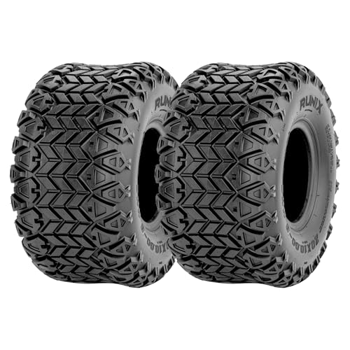 Runix 18x8.50-8 Set Of 2 Crownglide All-terrain Golf Cart Turf Tires 4pr Tube...