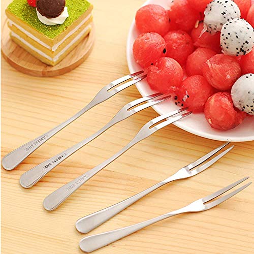 image for Hosybal Crab Stainless Steel Forks,Escargot Fork 2 Prong Tasting Appet