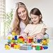 ekuzi Creative Building Blocks - 116 Pieces Large-Size Blocks, Build Train Animal, Ideal STEM Toy for 3 Year Old Kids