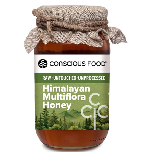 Image of Conscious Food Himalayan Multi Flora Honey | 500 gm | NMR Tested Honey | Tested in German Lab | Raw, Unheated and Unpasteurized