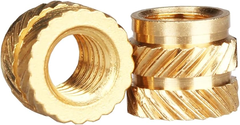 3D Printing Brass Nuts, Hot Melt Nut M2 M2.5 200Pcs Insert Knurled Nuts Brass Hot Melt Inset Nuts Heating Molding Copper Thread Inserts Nut (Size : M2x3x3.2) (Size : M2x3.5x3.5)