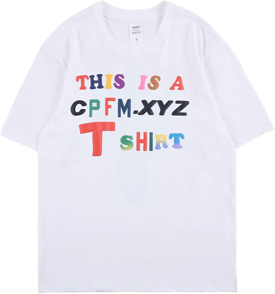 Kanye CPFM.XYZ T-Shirt Graphic Letter Print Hip Hop Rap Music Crew Neck Short Sleeve Tee