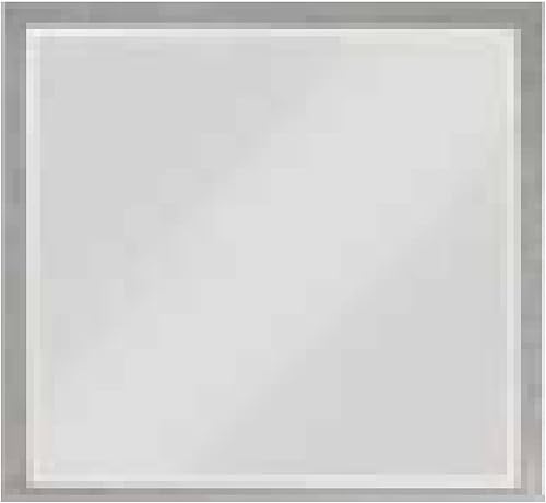 Benjara Jody - Espejo de pared de 38 pulgadas, marco rectangular de madera, color gris