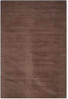 ZARACARPETS Solid Plain Exported Quality Hand Made Carpets and Rugs Size 4 Feet by 6 Feet (4x6 feet) Brown