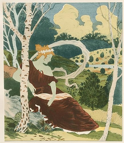 Lienzo decorativo para pared de Eugene Grasset con acabado vintage para decoración de salones