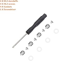 Vista 2 de Para M. 2 SSD tornillos de separación Kit de tuerca hexagonal para Asus13020 para M.2 SSD - Gigabyte NGF F M2 Tornillo de disco de unidad