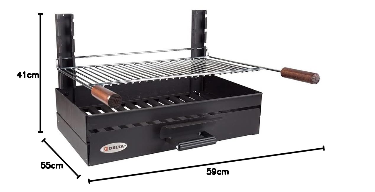 I LOVE BBQ - Barbecues à Charbon, encastrés - Barbecue à Poser 6/8 Couverts - Ensemble grillades - Dimensions : 59 x 55 x 41cm, 647417, Nc