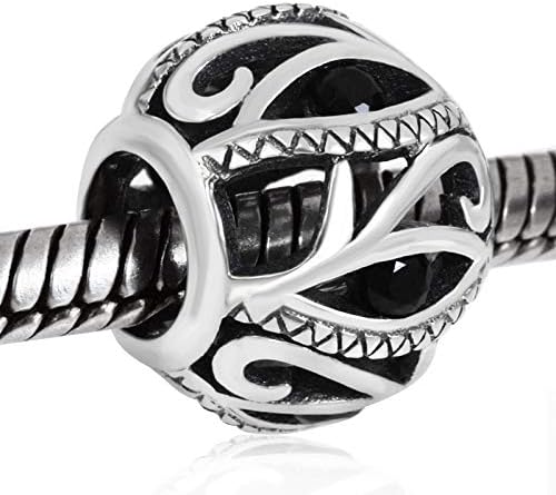 925 Sterling Silver Charms fit Pandora Charms Bracelets Blue Evil Eye Charms Bead Hamsa Hand Lucky Charms for Women Wife Mom Christams Mother's Day Valentine's Day Gift - Image 3