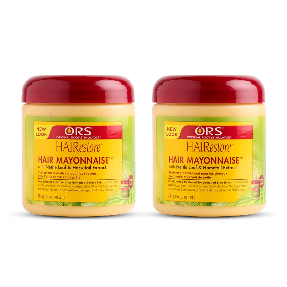 ORS HAIRestore Hair Mayonnaise with Nettle Leaf and Horsetail Extract 16 Ounce (Pack of 2)