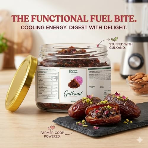 Image of Natural Rose Gulkand 400g | Gulkand with Honey, Rose Petal Jam, Natural Paan Gulkand by Organic Mandya