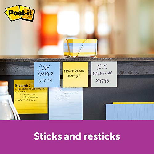 Image of Post-it Super Sticky Notes, Colors of the World Collection, 3 in x 3 in, New York (654-5SSNY)