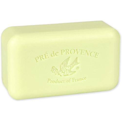 Pre de Provence Artisanal Soap Bar, Natural French Skincare, Enriched with Organic Shea Butter, Quad Milled for Rich, Smooth & Moisturizing Lather, Linden, 5.3 Ounce