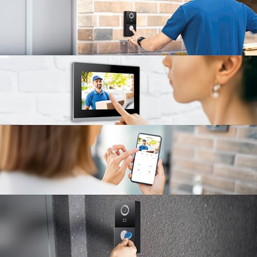 Monitor de videoportero inteligente Nivian de 7 pulgadas compatible con NVS-VIDEOINTERCOM-2W 6
