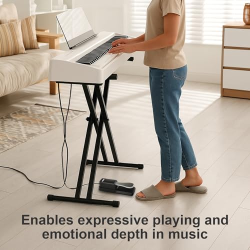 image for Sustain Pedal for Keyboard Universal, Premium Sustain Pedal, Piano Ped