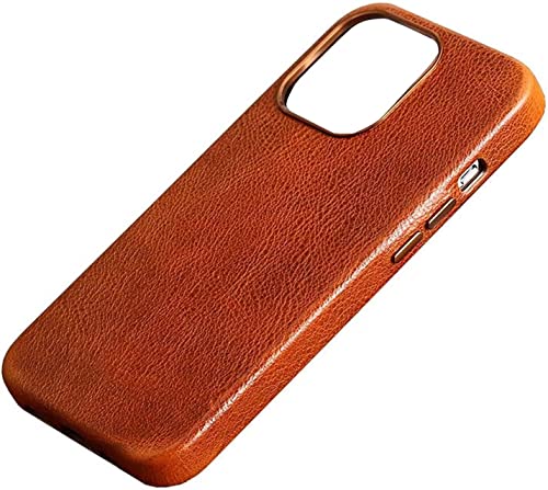 Étui cuir iPhone 13 Mini KANUZ café, la coque magnétique idéale au quotidien