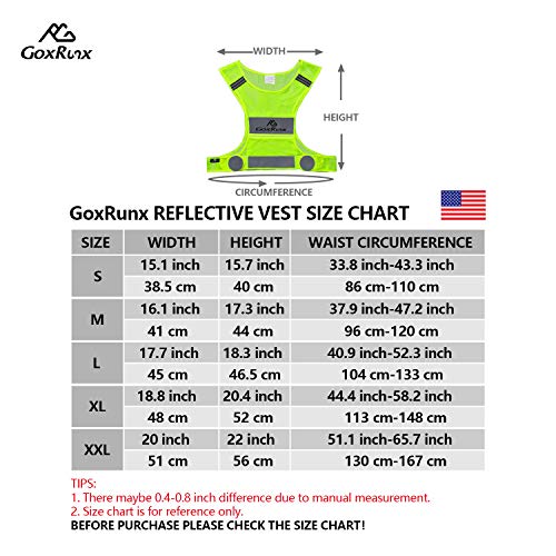 Goxrunx 2 Pack Reflective Vest Running Gear, Ultralight & Comfy Cycling Reflective Vests With Large Pocket & Adjustable Waist For Women Men, Night Runner Safety Vest + Hi Vis Armbands & Bag(Medium) #TOP4