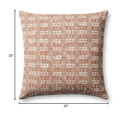 Image of Loloi Magnolia Home Bryn Rust 22'' x 22'' Cover w /Down Pillow