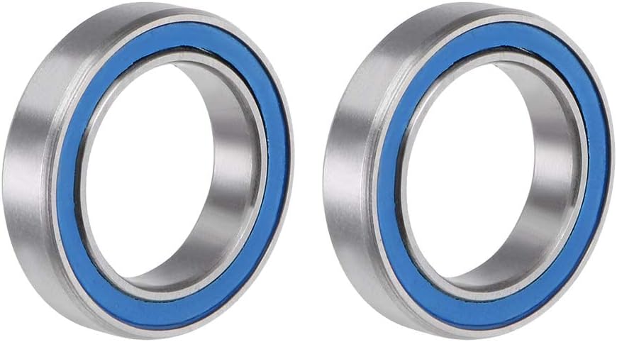 uxcell 6701-2RS Deep Groove Ball Bearing 12x18x4mm Double Sealed ABEC-3 Bearings 2-Pack