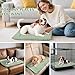 BVAGSS Flauschiges Orthopädisches Hundebett, Waschbar Hundematte, rutschfeste Unterseite, Plüsch Hundekissen Weiche und Warme Hundematte für klein mittel große Hunde XH082 (60x45cm,Grün)