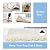Y&E Rug Gripper, 12 PCS Non Slip Washable Anti-Curling Rug Grippers for Hardwood Floors or Tile Floors, Dual Sided Adhesive Reusable Rug Tape Pad for Area Rugs Carpets Runners, Easy Peel (Black)