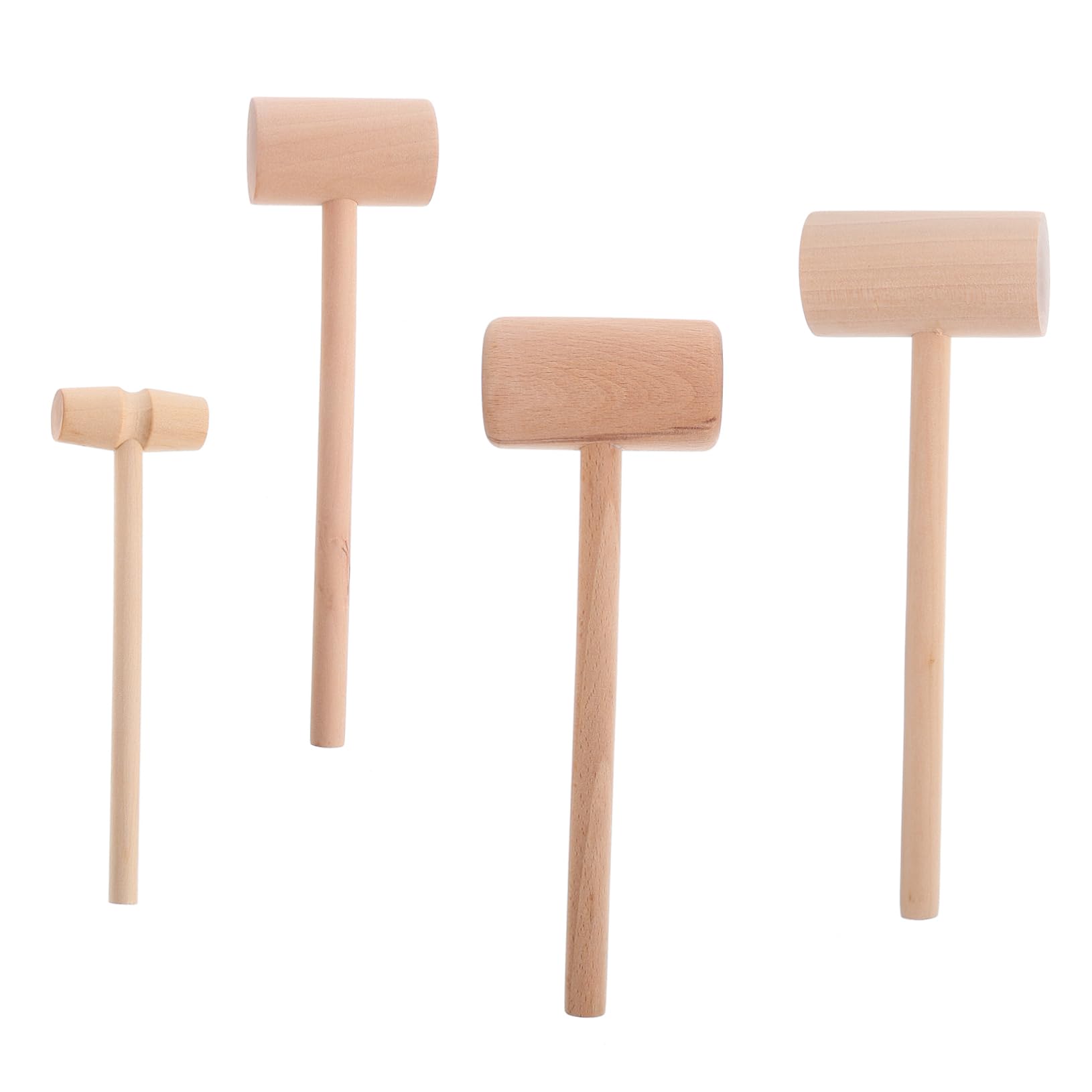 ifundom 4pcs Crabtoys Crab Themed Party Wooden Crab Mallet Lobster Cracking Mallets Seafood Cracking Hammers Smooth Surface and Easy Clean