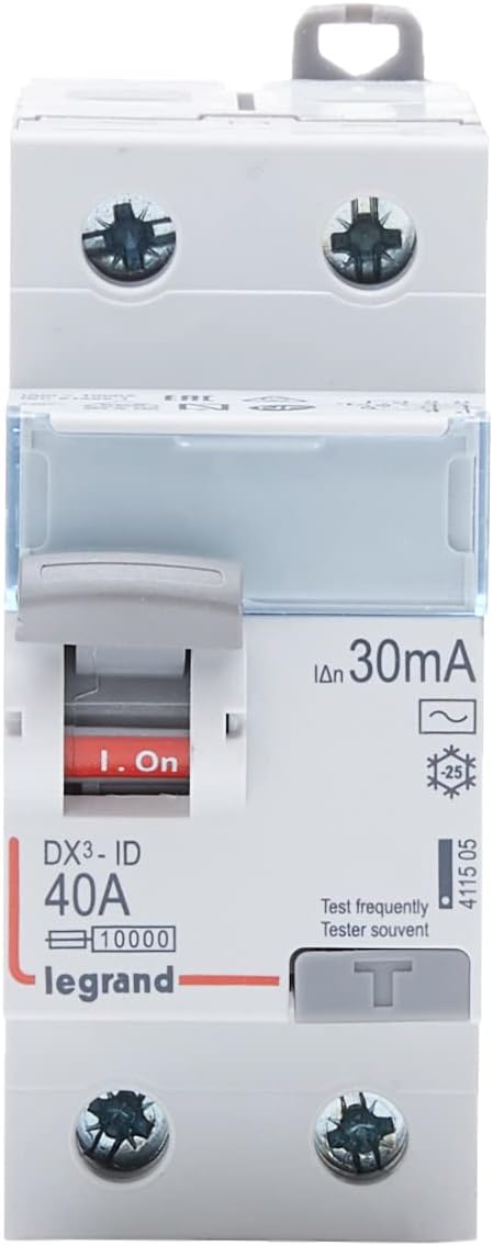 Interrupteur Différentiel Legrand DX³-ID 4P 400V 40A Type F - Pour Installation Électrique Sécurisée