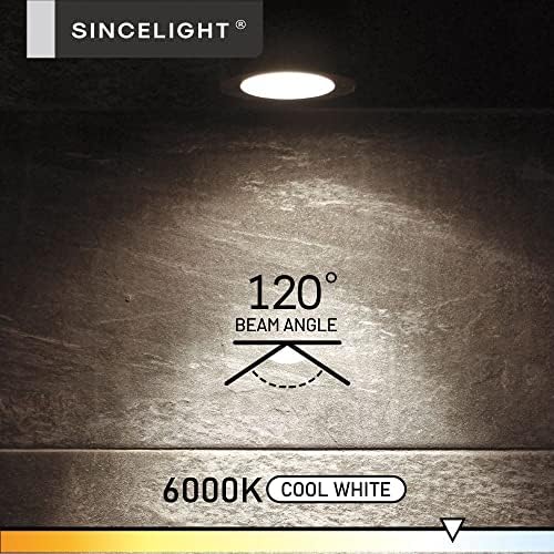 SINCELIGHT LED GX53 Cabinet Light Reflector Bulb, 7W (50-60W Equivalents), Cool White 6000K, Adapt to GX53 Fixture, Kitchen Units, Display Cabinets and Under-Shelf Lighting, Pack of 4