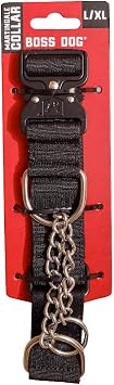 Boss Dog Martingale Collar, Black, Large/X-Large