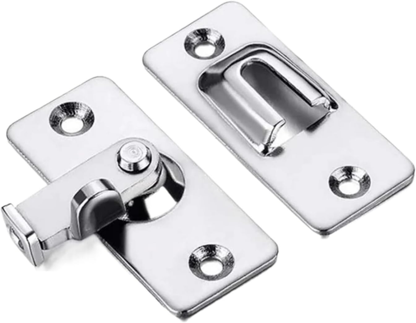 Barn Door Latches 90-Degree Rotating Door Lock, Suitable for Wooden Gate Doors, Sliding Etc(Silver,20pcs)