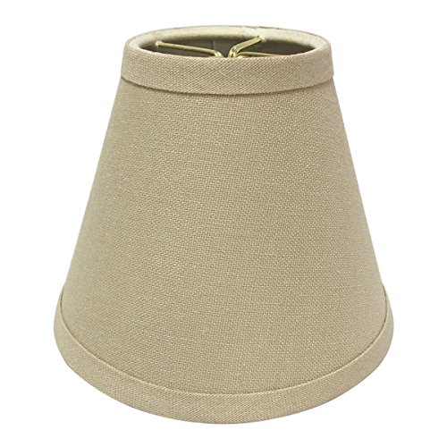 Royal Designs, Inc. CS-998-6LNBG Hardback Empire Chandelier Shade with Trim, 3 x 6 x 5, Linen Beige