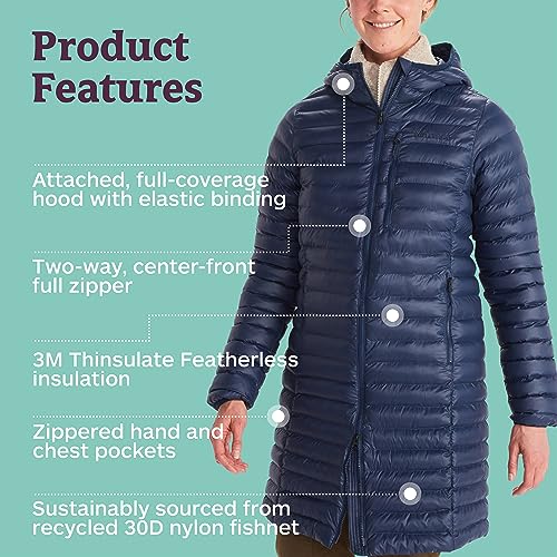 MARMOT Women's Echo Featherless Long Jacket - Mid-Thigh, Lightweight Down-Alternative Puffer with Hood4